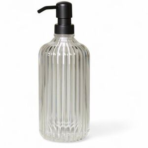 Hearth & Hand Fluted Acrylic Shower Dispenser 27oz - with Magnolia NEW